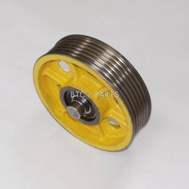 Elevator Suspension Pulley XAA266AE14, 400*6*10mm Rim Width 110mm Hub Width 120mm Bearing 6312-2RS1 Groove Pitch 16mm Use For Otis