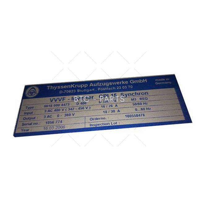 Elevator Inverter 66180004473 Use For Thyssenkrupp