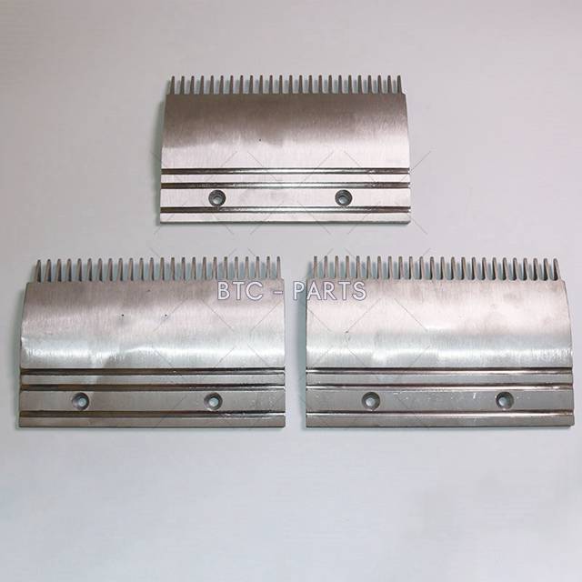 Escalator Comb Plate XAA453BJ2, 197.994 X 132.64mm Tooth Pitch 8.466 Hole Spacing 101.7 23T Aluminum Right Use For Otis