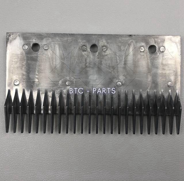 Escalator Comb Plate ALX200363H, Color:Silver Grey Material:Aluminum 24 Teeth L204mm W115mm Hope Space 67mm Use For ThyssenKrupp
