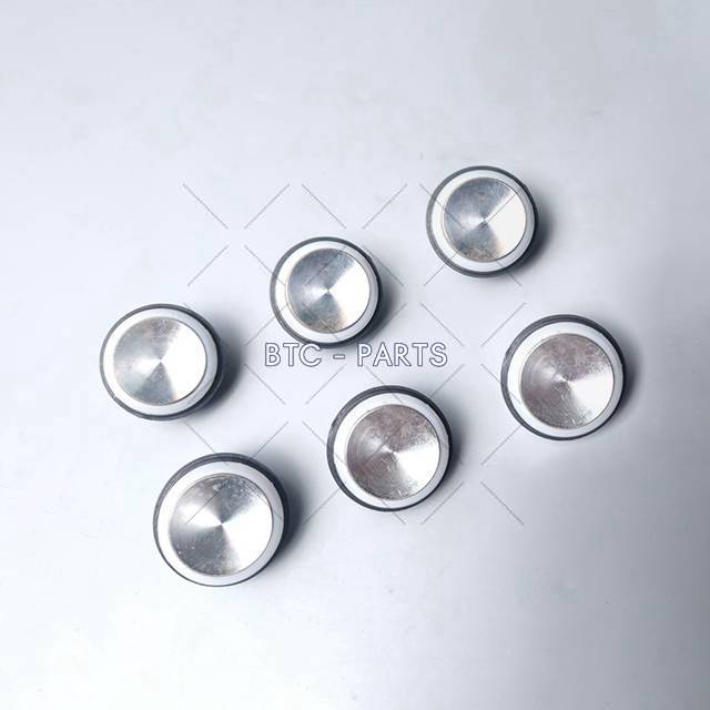 Elevator Push Button 0603448-A311-4Pin, Black Circle Wear-Resistant Pattern 4-Pin 4-Wire 27x18mm Hairline Blue Light Use For Otis
